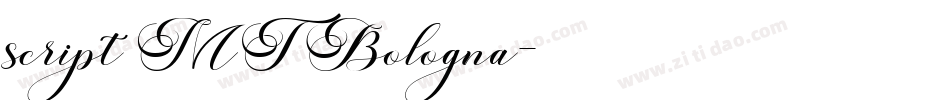 script MT Bologna字体转换